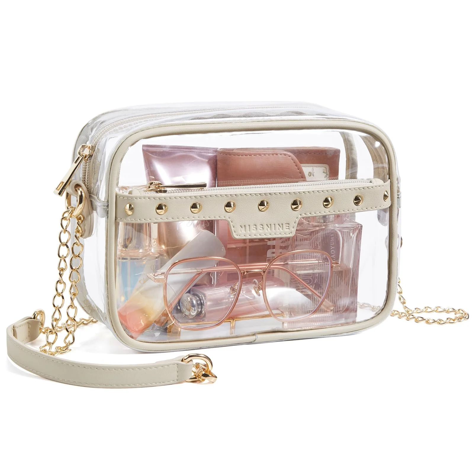 Clear Crossbody Stadium Bag – Transparent PVC Purse for Concerts & Sports
