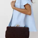 Handwoven Raffia Shoulder & Crossbody Bag – Baguette Style
