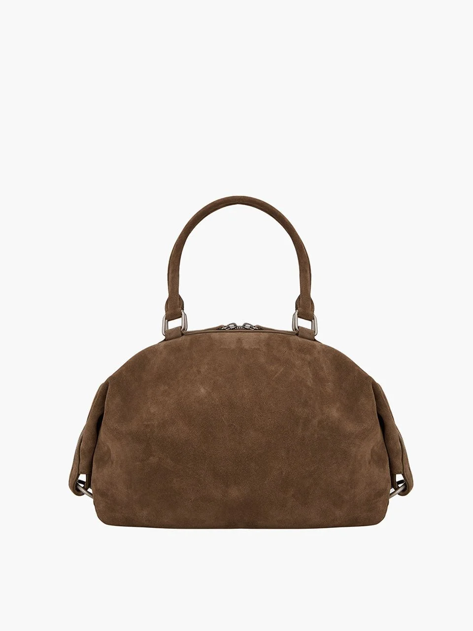 Luxury Suede Dumpling Tote with Crossbody Strap