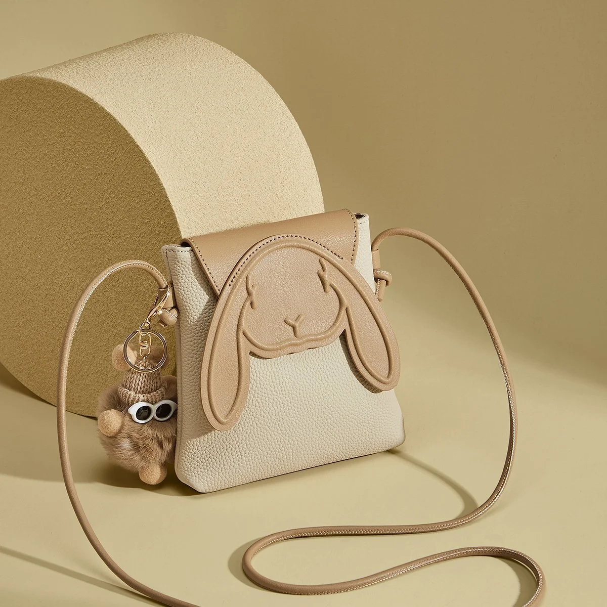 Cute Rabbit Leather Crossbody Shoulder Bag for Women