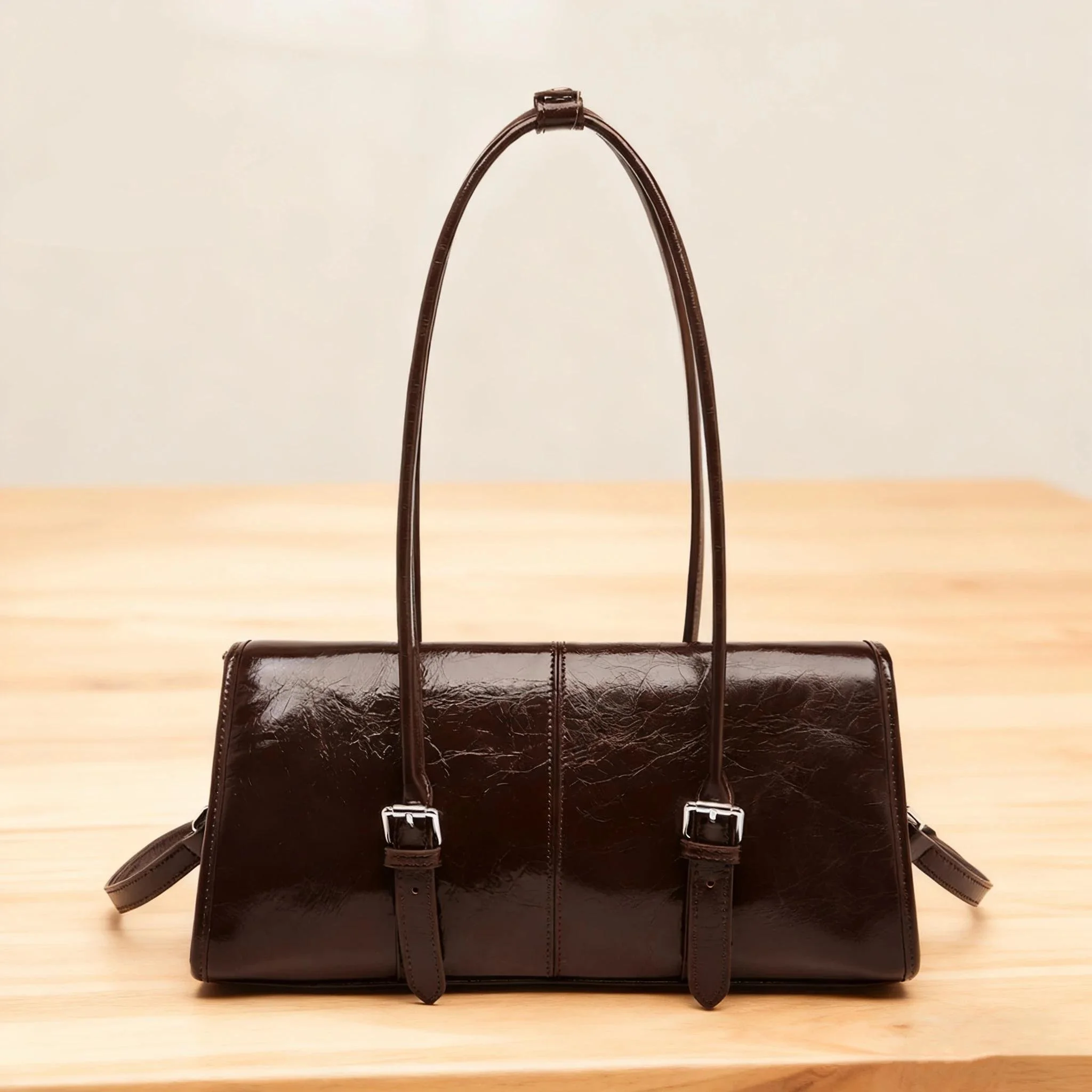 Oversized Leather Shoulder Bag for Winter Everyday Style