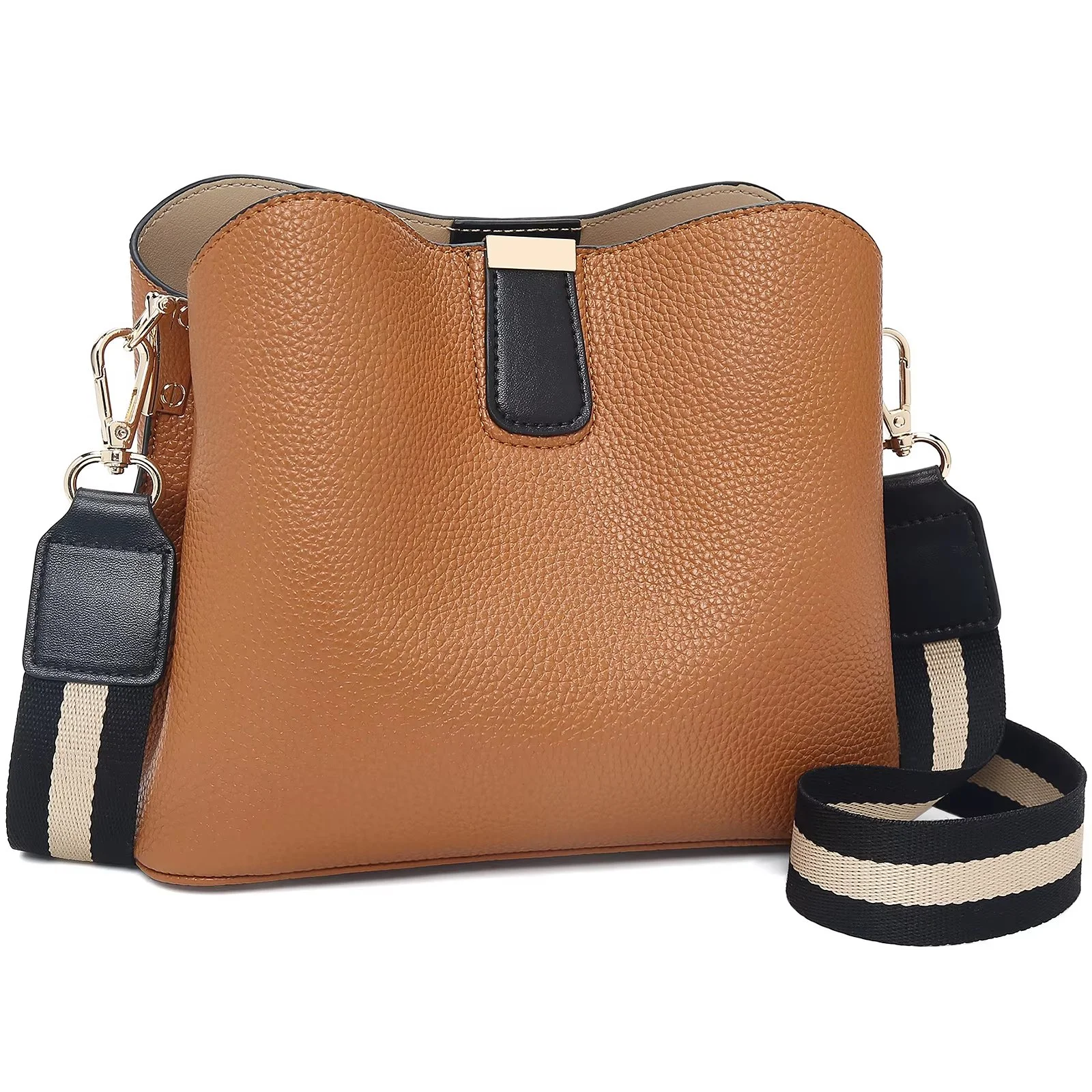 Retro PU Leather Shoulder & Crossbody Bucket Bag for Everyday Use