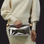 Elegant Women’s Soft PU Evening Clutch with Metal Accent