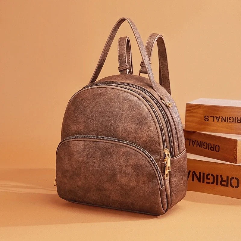 Women’s Small Leather Backpack Purse & Travel Rucksack Shoulder Bag