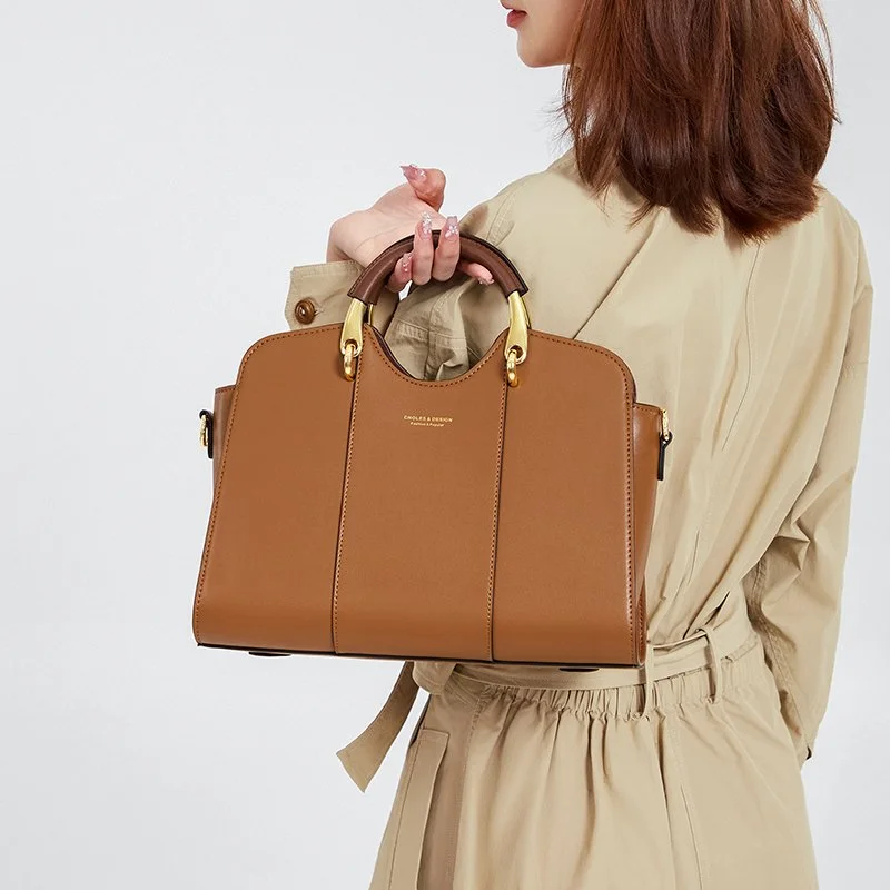 Elegant Leather Shoulder & Crossbody Tote for Sophisticated Everyday Style