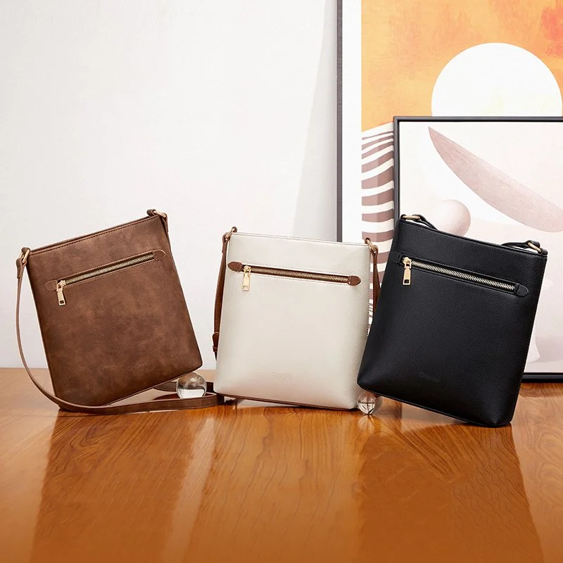Elegant Soft Leather Small Crossbody Shoulder Bag for Women