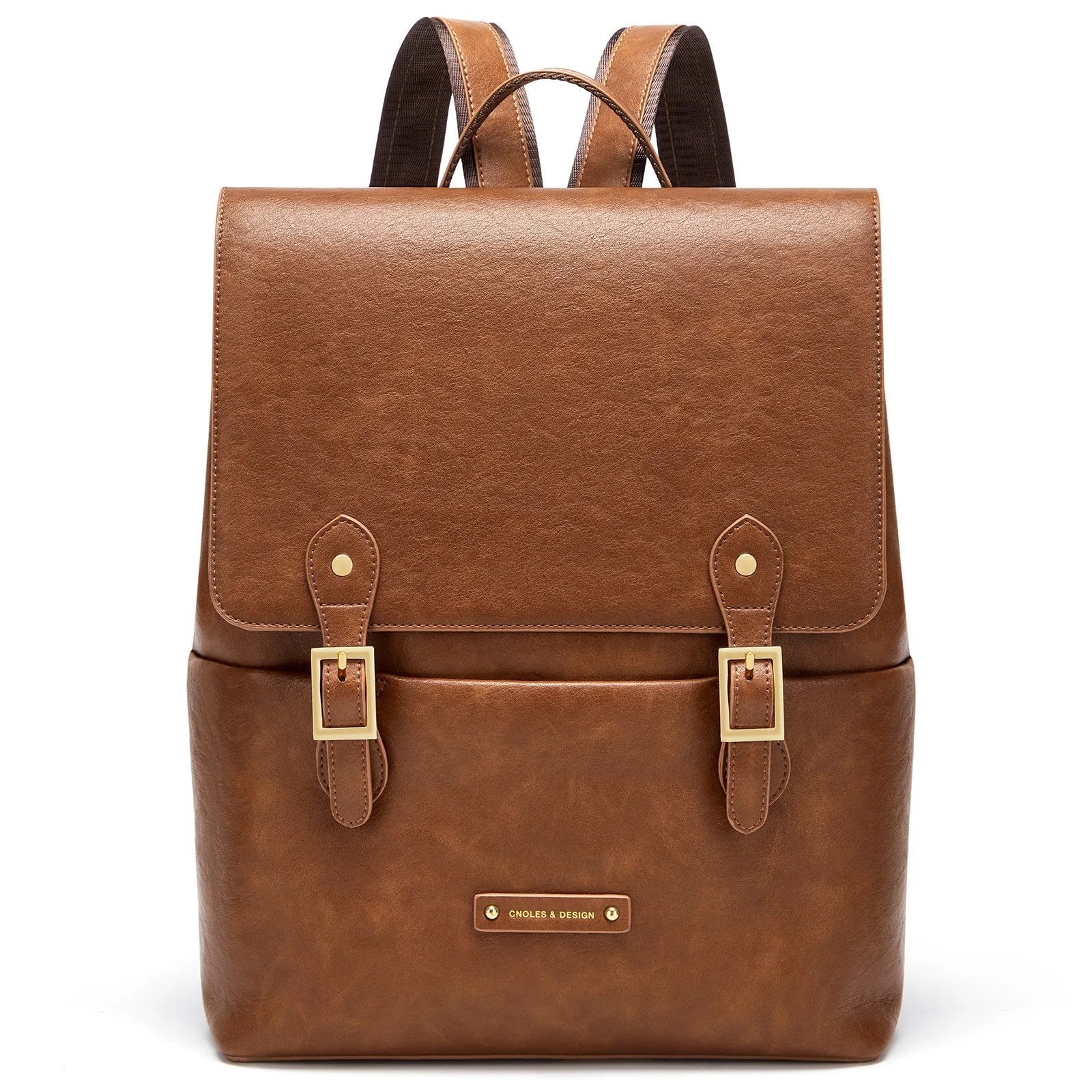 Elegant Waterproof Anti-Theft Leather Laptop Backpack for Women