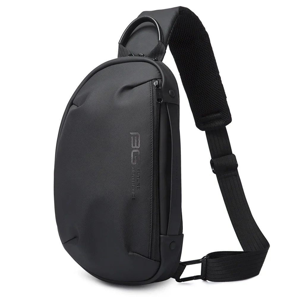 Waterproof Multi-Layer Sling Crossbody Chest Bag with USB Port