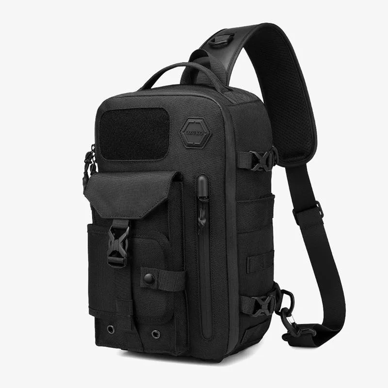 Men's Tactical Sling Bag - Large Capacity Waterproof Crossbody Bag