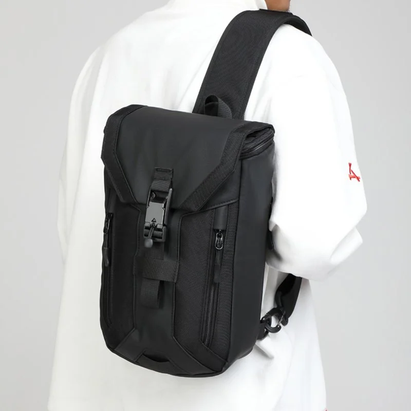 Men's Sling Bag with USB Charging - Waterproof Crossbody Messenger Bag