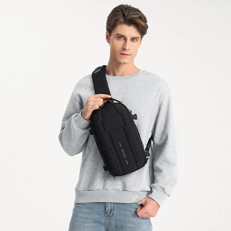 Hard Shell Tactical Chest Bag - Waterproof Crossbody Sport Bag