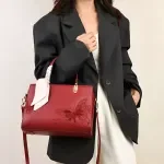 Luxury Embroidered PU Leather Crossbody & Shoulder Tote for Women