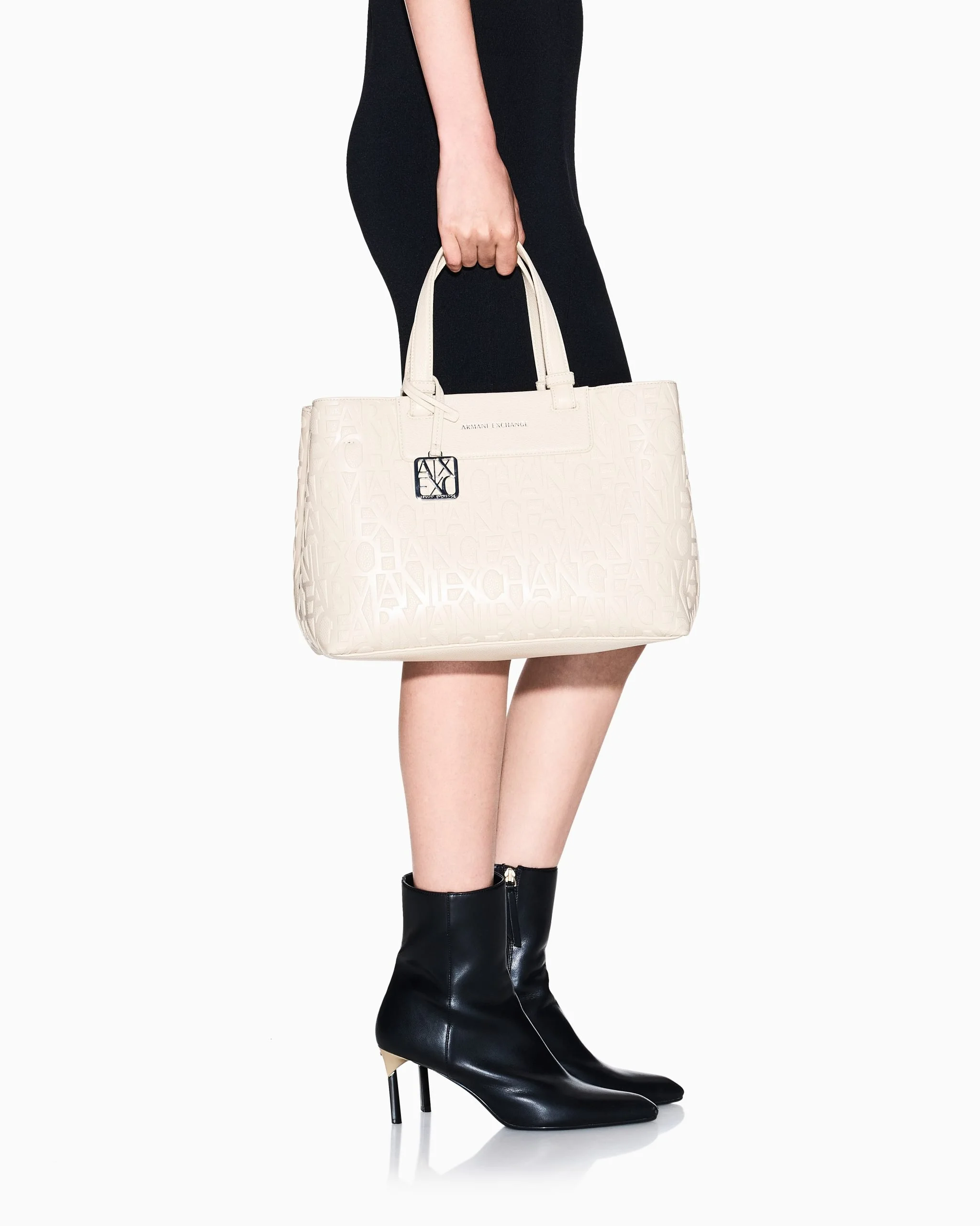 Armani Exchange Women's Beige Handbag and Shoulder Bag