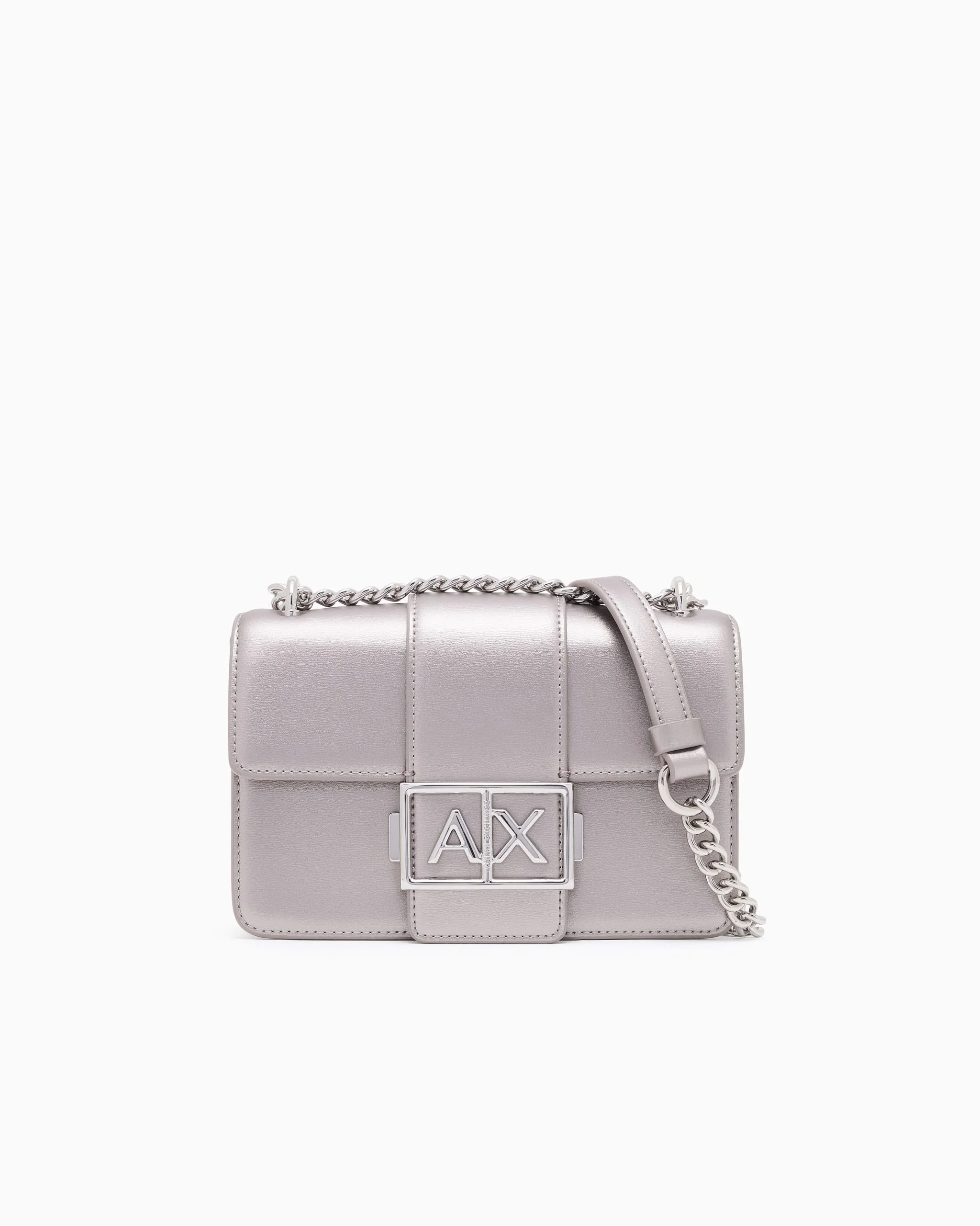 Armani Exchange Women’s Silver Shoulder Bag