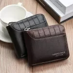 Luxury Leather Men’s Wallet with Zipper, RFID Protection, and Coin Pocket