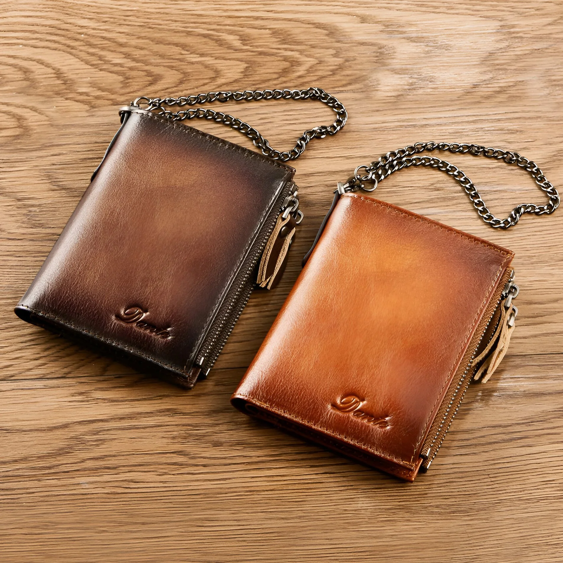 Genuine Leather RFID Anti-Theft Men’s Wallet with Coin Purse and Card Holder