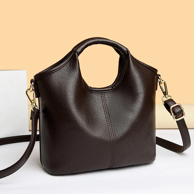 Trendy Women's Synthetic Leather Tote Bag with Adjustable Strap