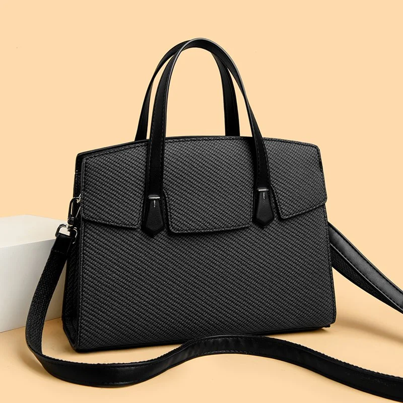 Large Soft Leather Tote Bag for Women – Spacious Retro Shoulder Handbag