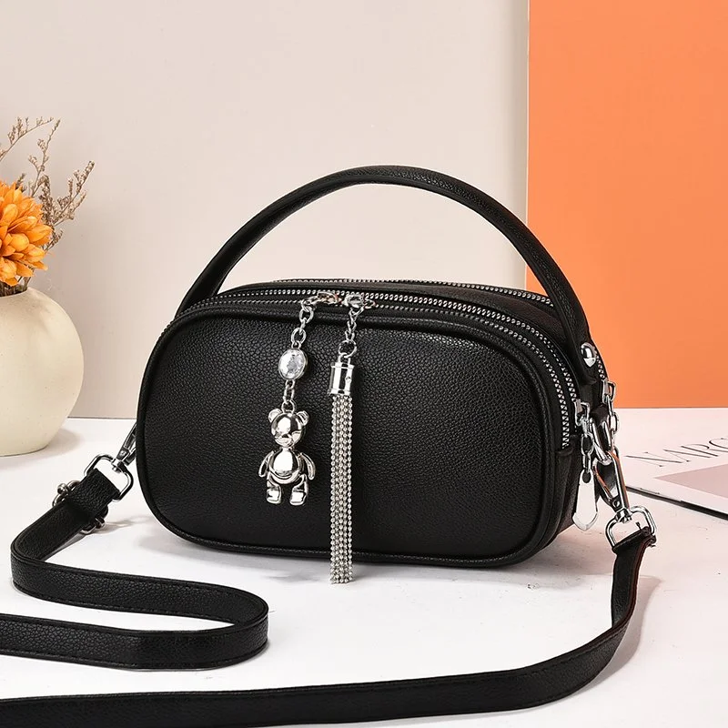 Women's Chic PU Leather Crossbody Shoulder Bag with Adjustable Strap