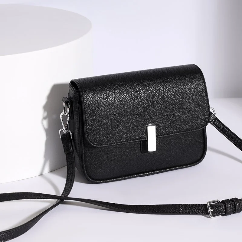 Premium Cowhide Leather Shoulder Bag – Women’s Soft Casual Crossbody Tote