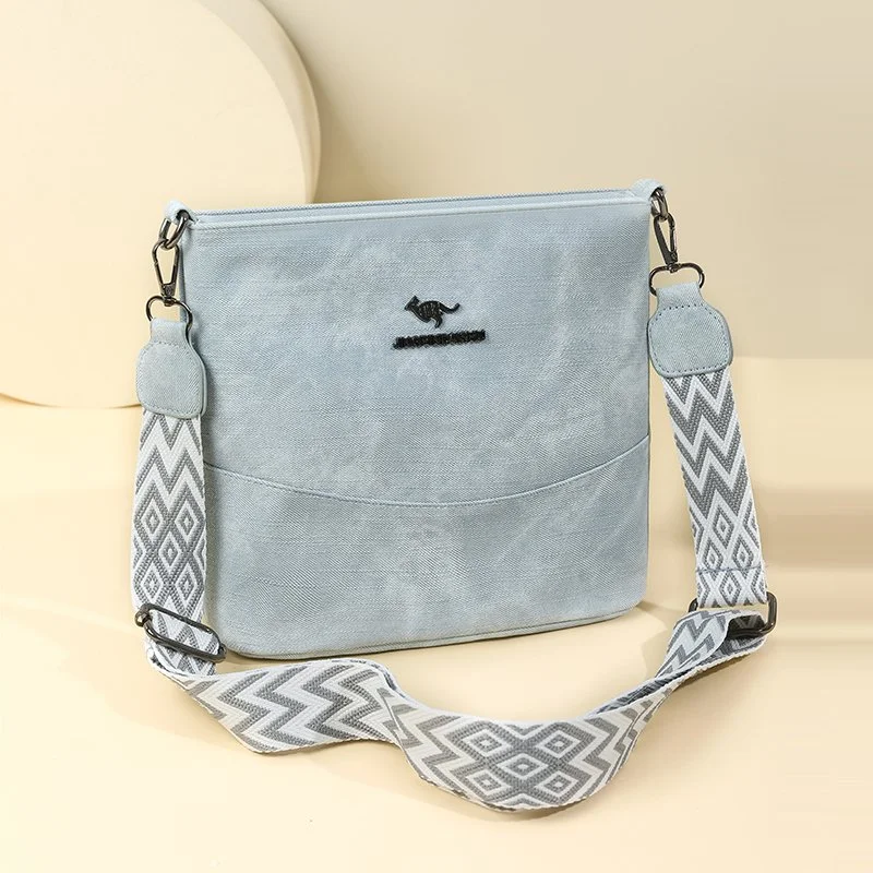 Women’s PU Leather Crossbody Tote with Long Strap & Zipper Pockets