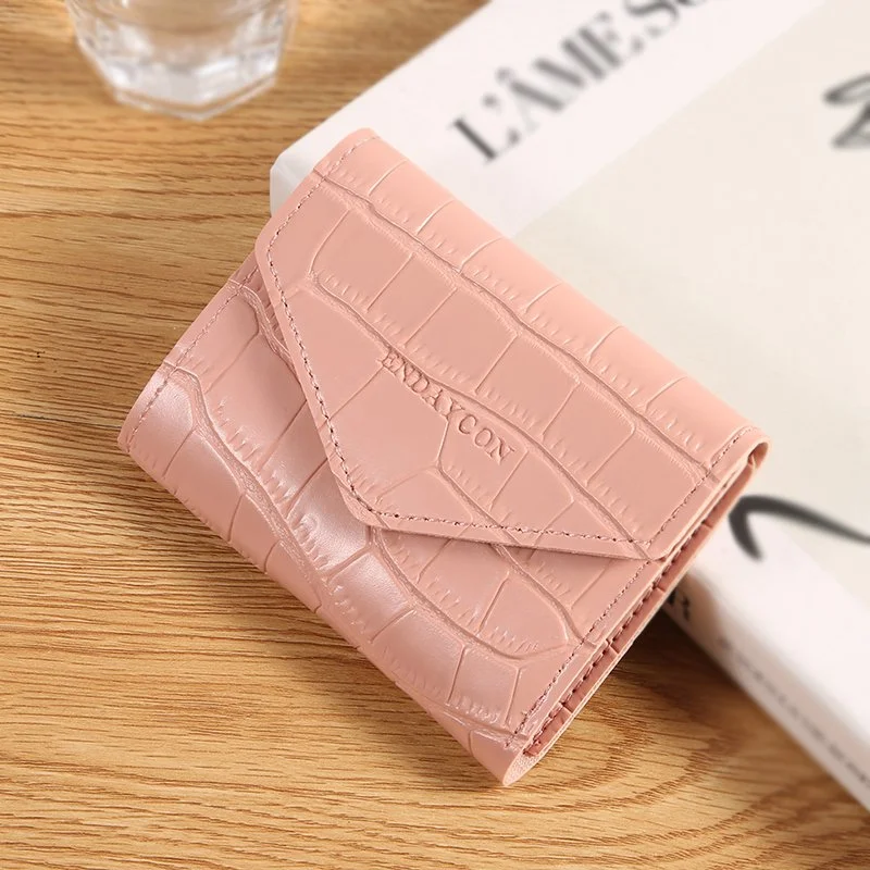 Compact Stone Pattern Wallet – Multi-Functional Card & Coin Holder