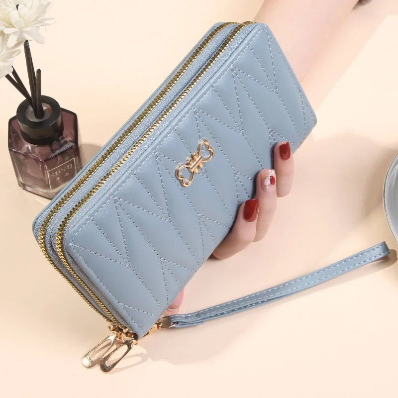 Women's Long Double-Zipper Wallet & Large-Capacity Phone Purse