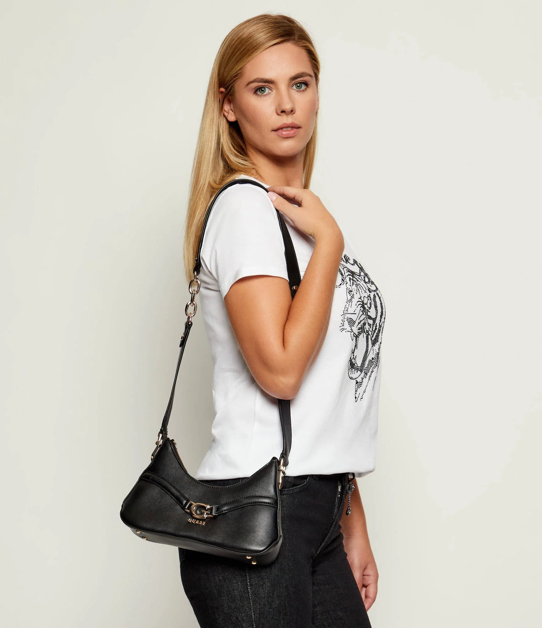 Guess Women's Black Handbag with Shoulder Strap
