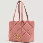 Love Moschino Pink Suede Handbag for Women