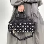 Large-Capacity Rhinestone-Embellished Women's Crossbody Commuting & Travel Bag