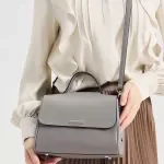 Soft Cowhide Leather Shoulder Handbag for Women