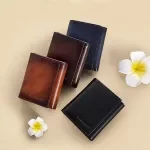 Trifold Genuine Leather Wallet for Men with RFID Protection, Card & Cash Holder
