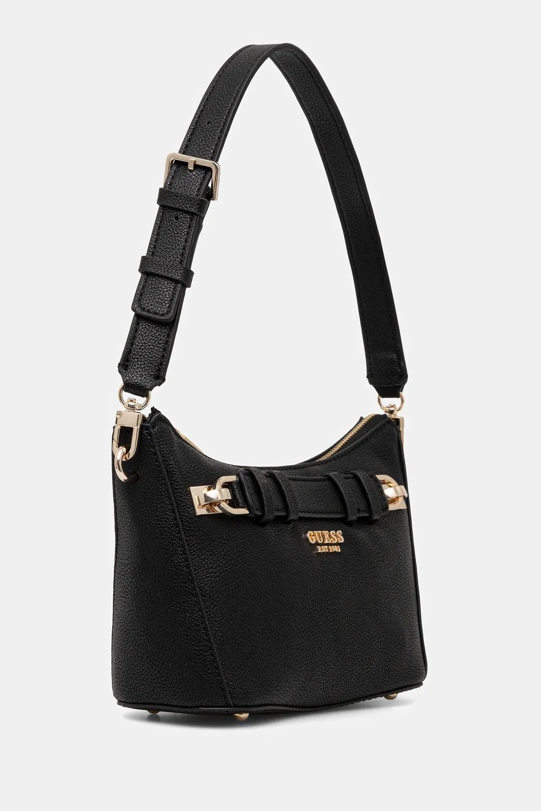 Guess Women's Black Zip Handbag - Stylish Winter Essential