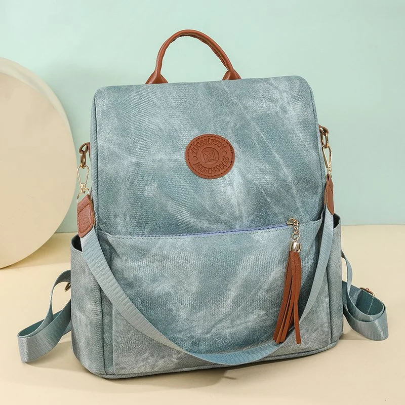 Stylish Large Capacity Leather Backpack for Women & Students