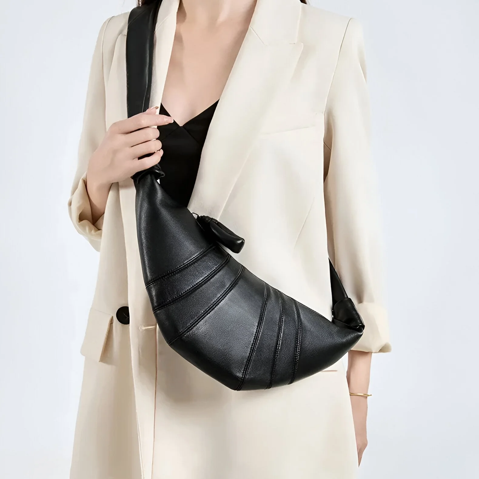 Women's Sheepskin Leather Crossbody Bag – Versatile, Casual, Large Capacity