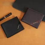 Luxury Men’s PU Leather Business Card & ID Holder Wallet – Compact, Large Capacity Storage