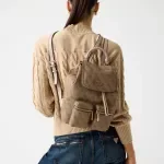 Guess Logo Mini Backpack for Women in Light Brown