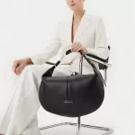 Armani Exchange Large Black Zip Handbag for Women