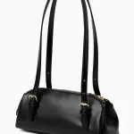 Love Moschino Women's Faux Leather Bowling Shoulder Bag - Black