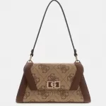 Guess Brown Shoulder Bag with Detachable Strap