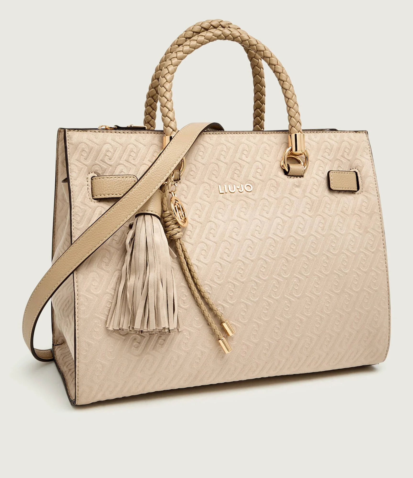 Liu Jo Beige Handbag with Shoulder Strap for Women