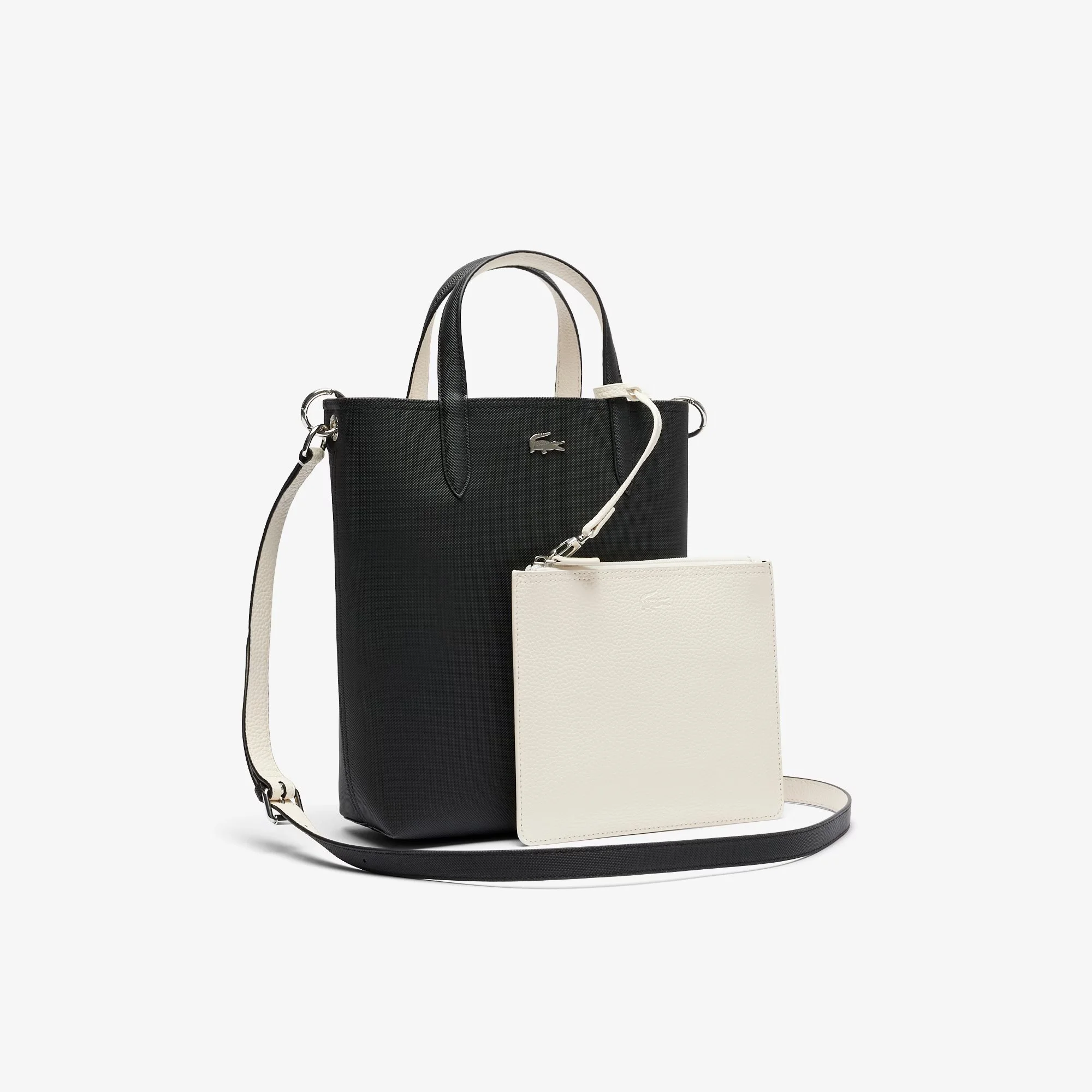 Lacoste Women's Vertical Reversible Tote - Black & White