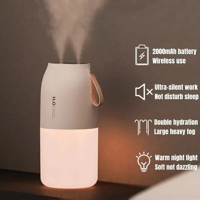 Wireless 300ml Aroma Diffuser with Dual Spray and Night Light