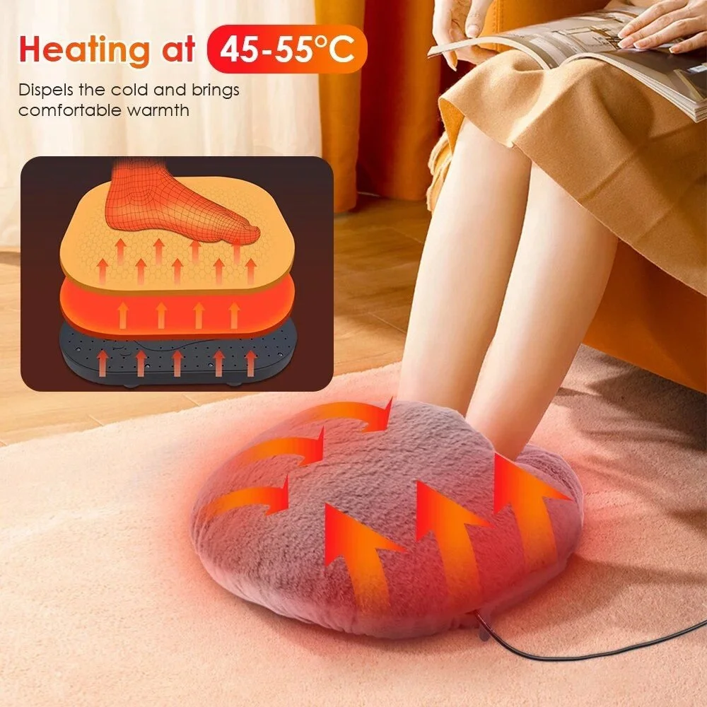 USB Electric Foot Warmer with Plush Velvet Finish