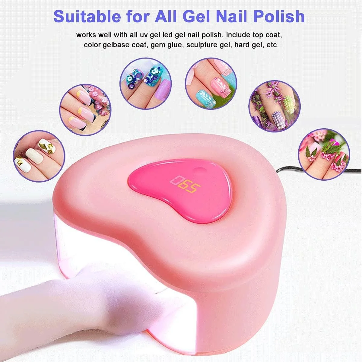 280W Heart-Shaped UV LED Nail Lamp
