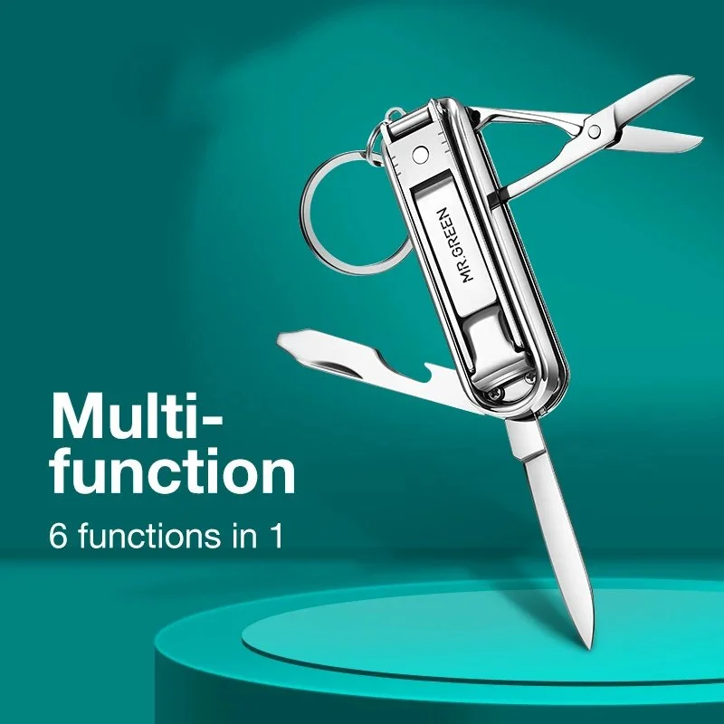 Multifunctional Stainless Steel Nail Clippers with Six Functions