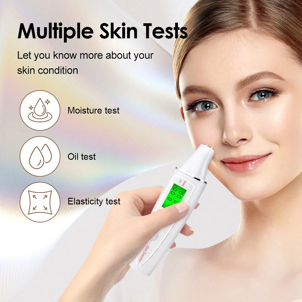 Digital Skin Moisture & Oil Analyzer with LCD Display and Sensor Technology