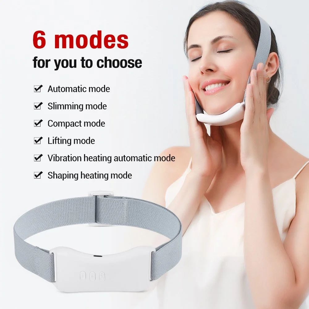 EMS Face Lifting Belt with Heat, Microcurrent, 6 Modes & Double Chin Slimming