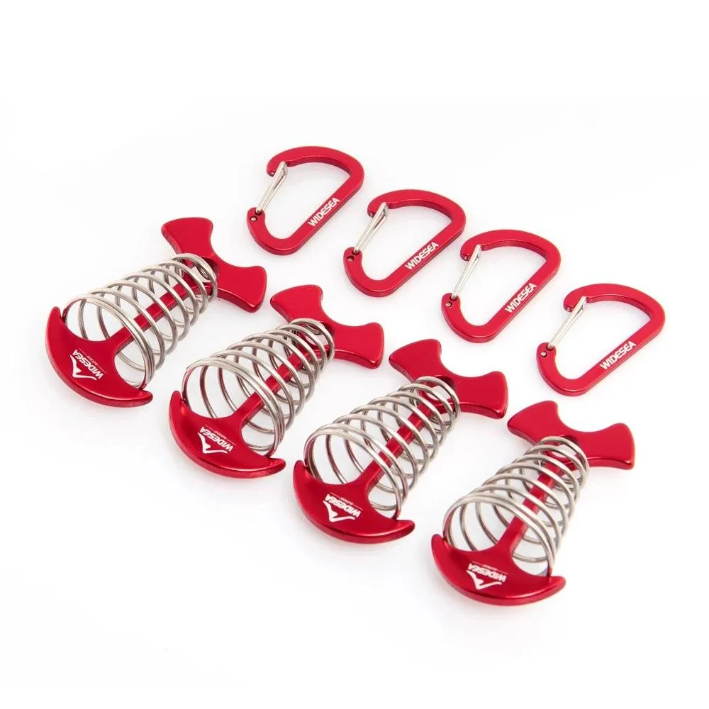 12-Piece Adjustable Fishbone Tent Rope Buckles Set with Hooks & Pegs