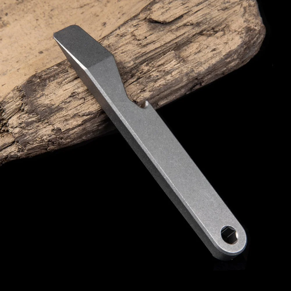 EDC Titanium Belt Clip Bottle Opener with Screwdriver – Multi-Tool for Outdoor Use